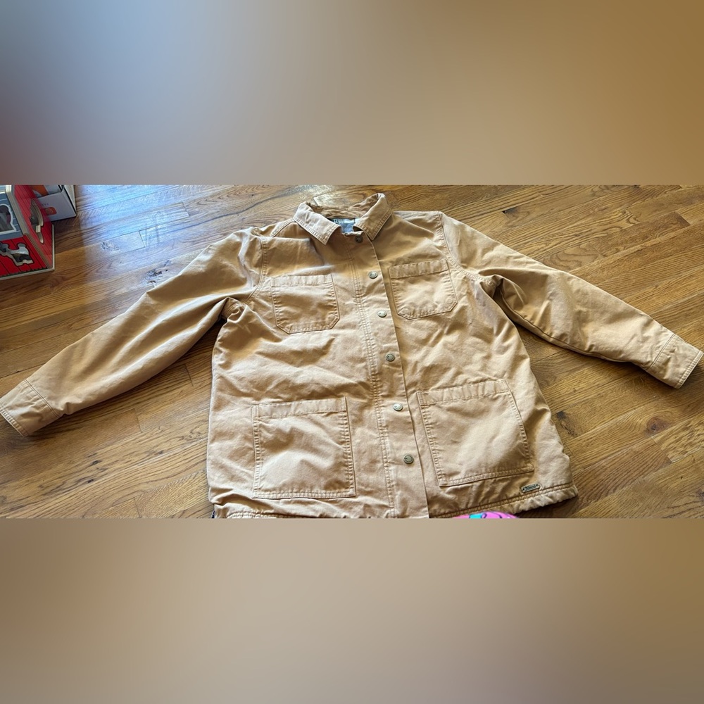 Natural Reflections Flannel Lined Jacket, Tobacco Colored, Size XL, EUC
